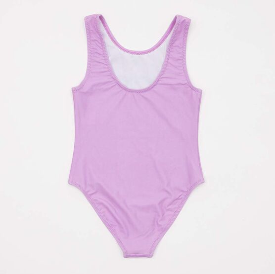 07852085-42 Купальник слитный для девочки Милый мишка для девочки сиреневый фото №2