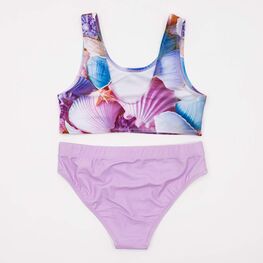 07852086-40 Детский раздельный купальник для девочки сиреневый + голубой фото №2