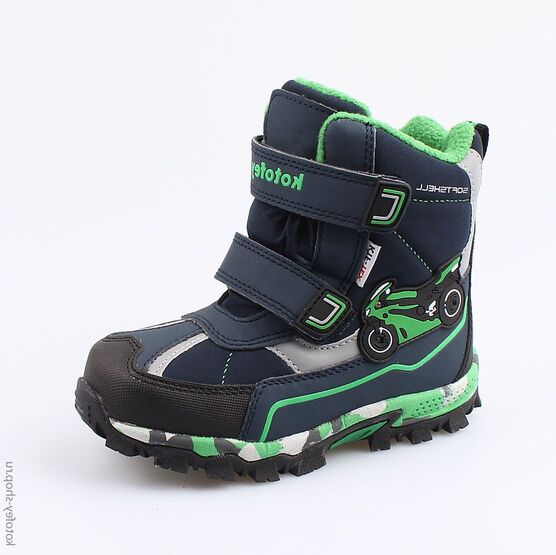 454990-42 Мембранные ботинки с LED-подсветкой для мальчики син-зел