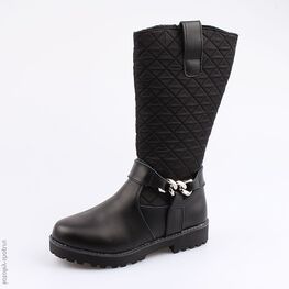 664044-41 Сапожки для девочки черный