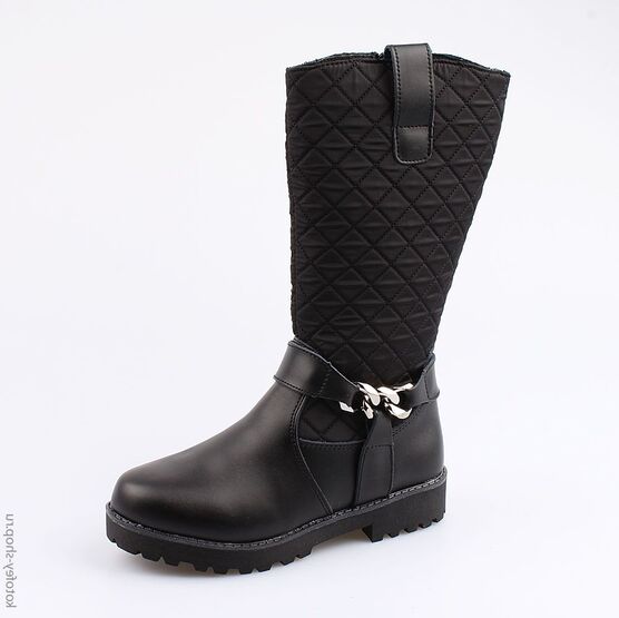 664044-41 Сапожки для девочки черный