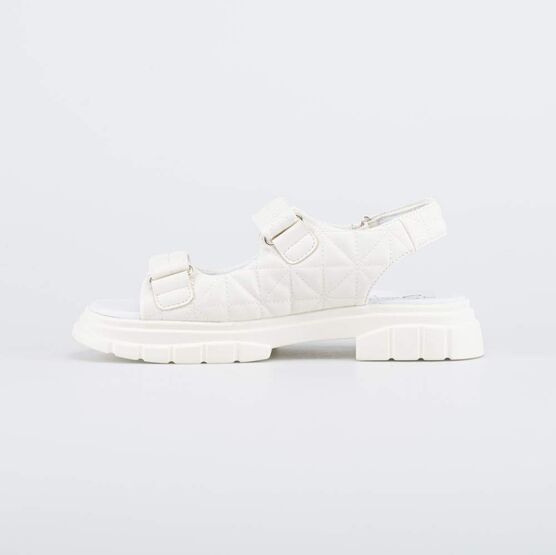 723031-22 Бежевые сандалии на липучках для девочки-подростка для девочки бежевый фото №2