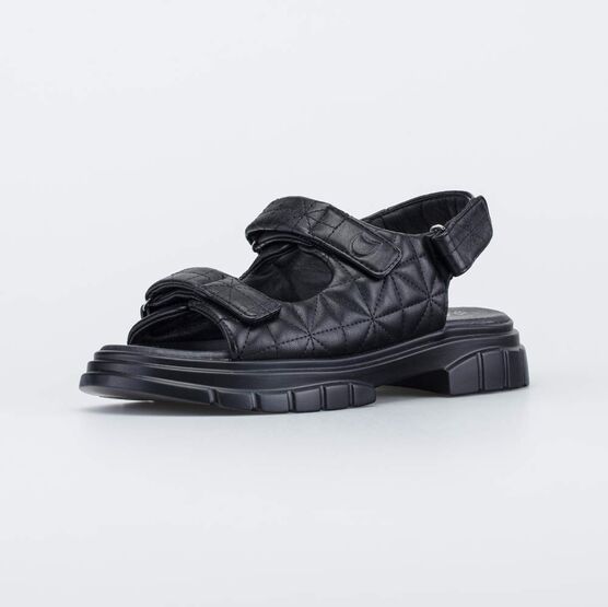 723031-23 Черные сандалии на липучках для девочки-подростка для девочки черный