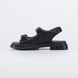 723031-23 Черные сандалии на липучках для девочки-подростка для девочки черный фото №2