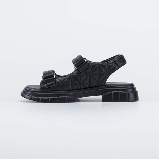 723031-23 Черные сандалии на липучках для девочки-подростка для девочки черный фото №2
