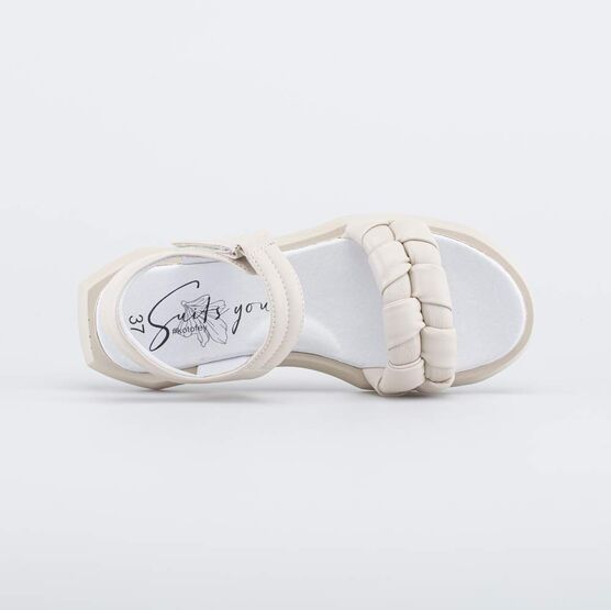 723032-21 Босоножки для девочки для девочки бежевый фото №4