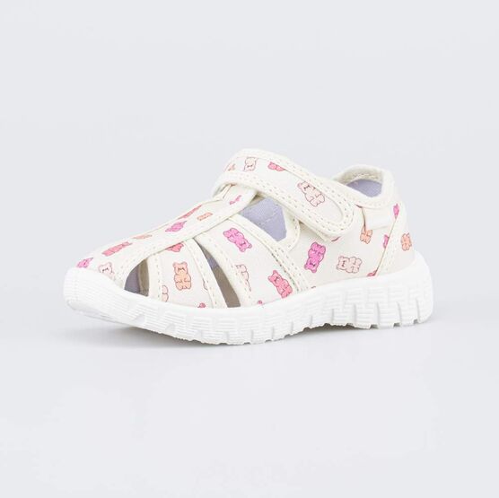 221199-11 Текстильная обувь для детей Мармеладные мишки для девочки бежевый,розовый