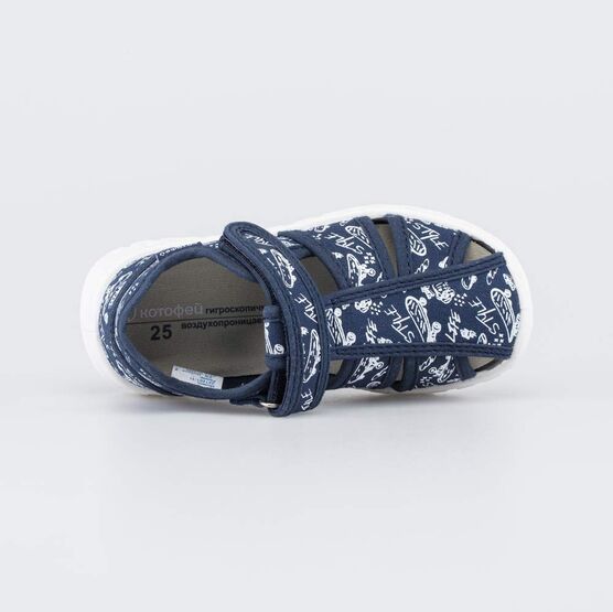 221201-11 Текстильная обувь для детей Скейтборд для мальчики синий фото №4