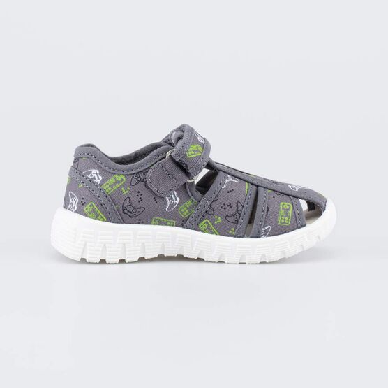 221202-11 Текстильная обувь для детей Джойстик для мальчики серый фото №2