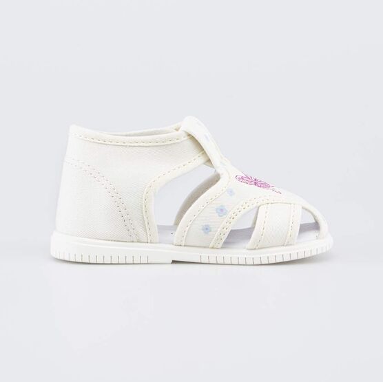 221203-72 Текстильная обувь для детей Бабочка для девочки молочный фото №2