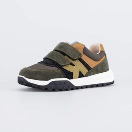 644434-72 Полуботинки на липучках для мальчика для мальчики оливковый