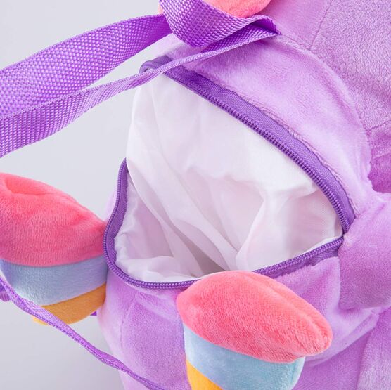 02810311-40 Плюшевый рюкзак-игрушка Аликорн для девочки фиолетовый + розовый фото №4