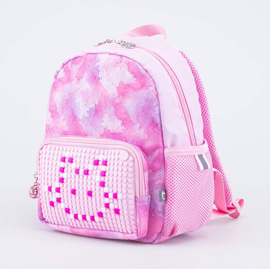 02810305-40 Рюкзак детский со сменным декором Розовая Мозаика для девочки розовый фото №2