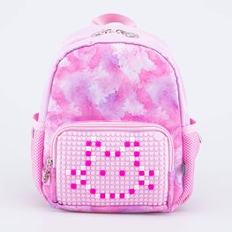 02810305-40 Рюкзак детский со сменным декором Розовая Мозаика для девочки розовый
