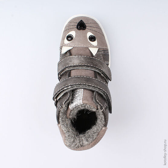 354029-31 Ботинки для девочки серый фото №4