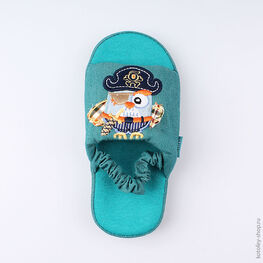 331100-11 Тапочки для мальчики бирюзовый фото №4