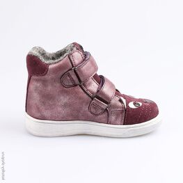 354029-32 Ботинки для девочки бордовый фото №2