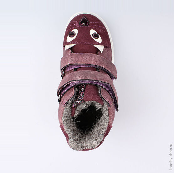 354029-32 Ботинки для девочки бордовый фото №4