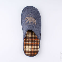 731057-11 Тапочки для мальчики светло-синий фото №4