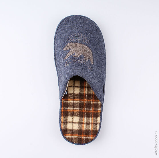 731057-11 Тапочки для мальчики светло-синий фото №4