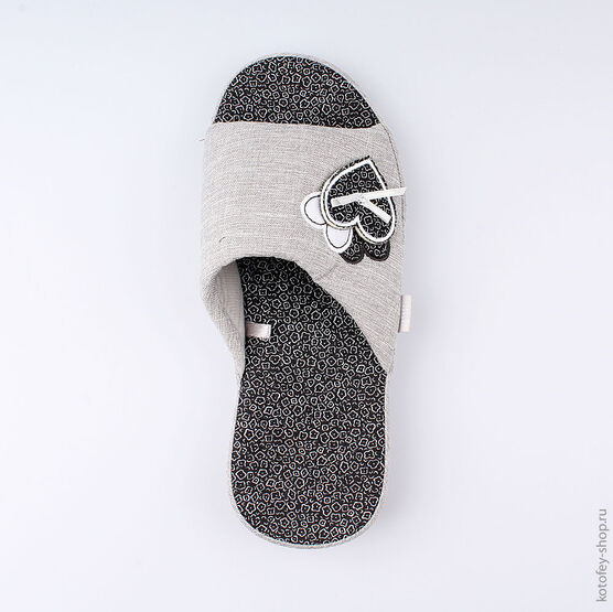 731054-11 Тапочки для девочки серый фото №4