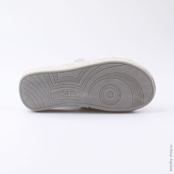 731054-11 Тапочки для девочки серый фото №3