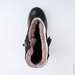 662130-53 Сапожки для девочки черный фото №4