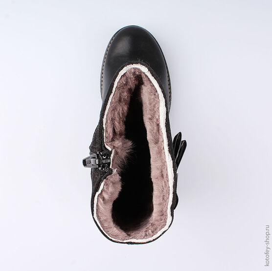 662130-53 Сапожки для девочки черный фото №4