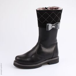 662130-53 Сапожки для девочки черный