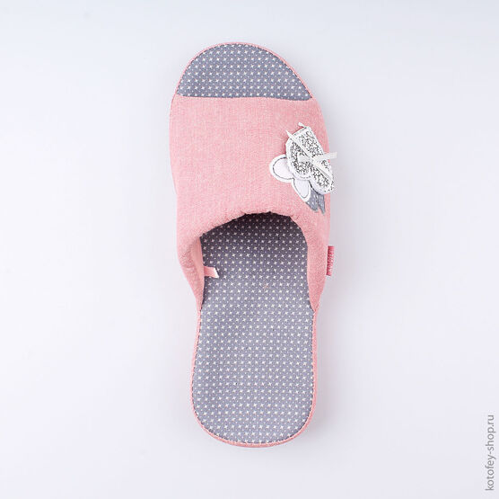 731054-12 Тапочки для девочки розовый фото №4