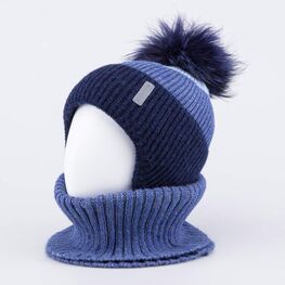 07711565-40 Шапка и снуд для мальчики темно-синий