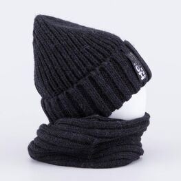 07711572-41 Шапка и снуд черный для мальчики черный фото №2