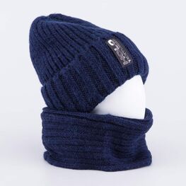 07711572-42 Шапка и снуд темно-синий для мальчики темно-синий