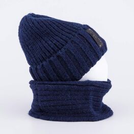 07711572-42 Шапка и снуд темно-синий для мальчики темно-синий фото №2