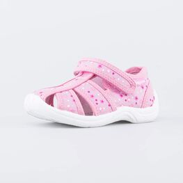 221134-11 Текстильные сандалии для малышей для девочки розовый