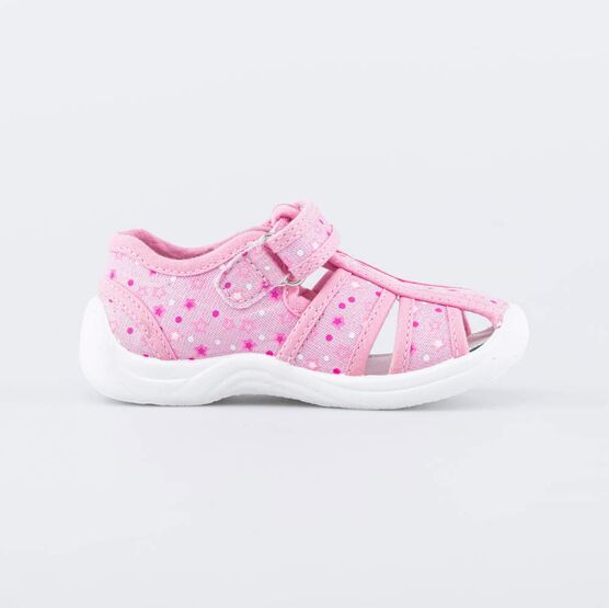 221134-11 Текстильные сандалии для малышей для девочки розовый фото №2