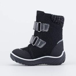 557004-43 Валенки на липучках Звездочка черный для девочки черный фото №2