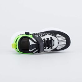 644457-11 Текстильные кроссовки для мальчика-подростка для мальчики черный + серый фото №4