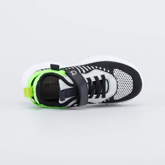 644457-11 Текстильные кроссовки для мальчика-подростка для мальчики черный + серый фото №4