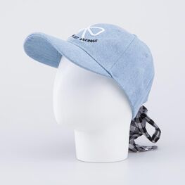 07809094-40 Кепка-бейсболка с бантиком для девочки для девочки джинс фото №2