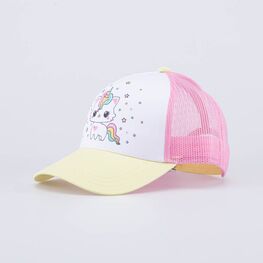 07809100-40 Кепка-бейсболка с сеточкой Единорожка для девочки разноцветный