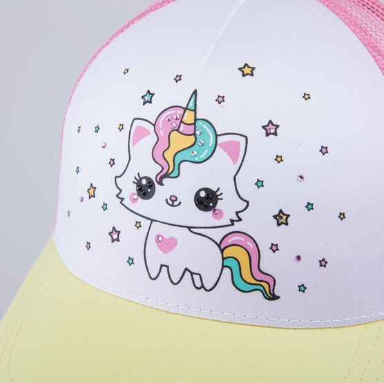 07809100-40 Кепка-бейсболка с сеточкой Единорожка для девочки разноцветный фото №5