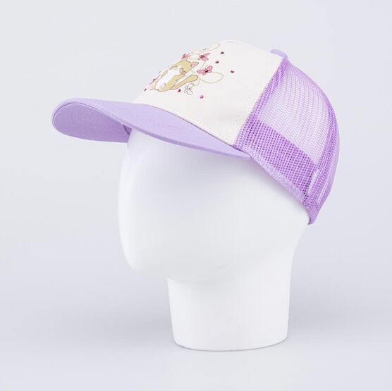 07809101-40 Кепка-бейсболка с сеточкой Котенок для девочки разноцветный фото №2