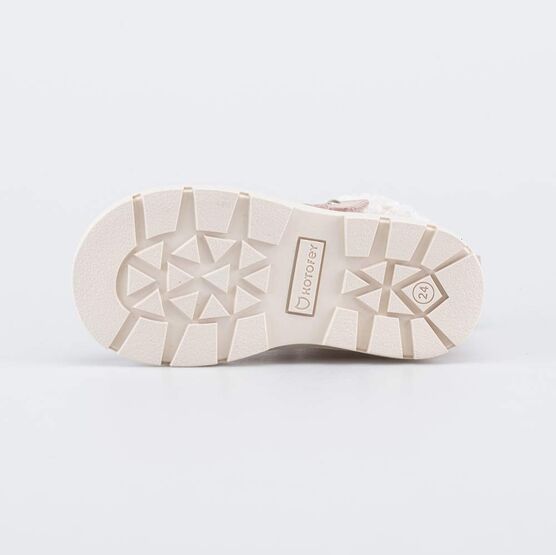 352408-31 Демисезонные ботинки на липучках для девочки розово-бежевый фото №3