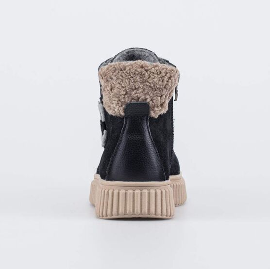 352409-31 Демисезонные ботинки для девочки Медвежонок для девочки черный + бежевый фото №5