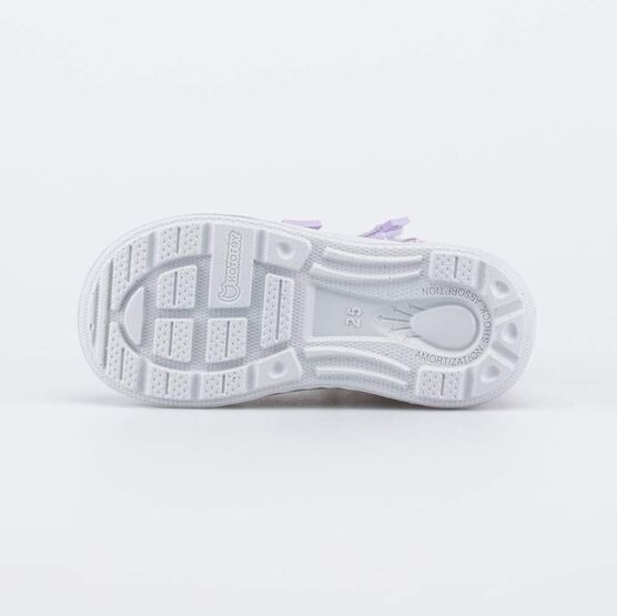 352410-34 Кожаные утепленные ботинки Смайл для девочки сиреневый фото №3