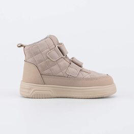 352411-31 Кожаные ботинки на байке для девочки для девочки бежевый фото №2