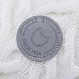 07811379-40 Зимняя шапка для девочки на завязках для девочки белый фото №3