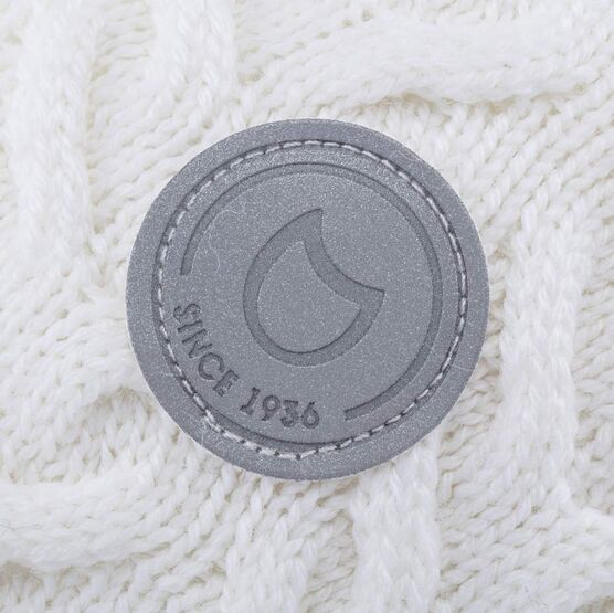 07811379-40 Зимняя шапка для девочки на завязках для девочки белый фото №3