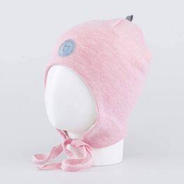 07811391-40 Детская шерстяная шапка розовый для девочки розовый